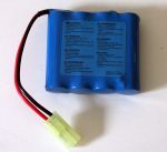 Batterie&nbsp;Nikko&nbsp;1248&nbsp;Mega&nbsp;Power&nbsp;vue&nbsp;de&nbsp;dos.&nbsp;4,8&nbsp;volts,&nbsp;750&nbsp;mAh.