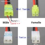 Différences&nbsp;entre&nbsp;les&nbsp;prises&nbsp;de&nbsp;batteries&nbsp;et&nbsp;chargeurs&nbsp;de&nbsp;type&nbsp;Tamiya&nbsp;(ou&nbsp;big&nbsp;Tamiya)&nbsp;et&nbsp;les&nbsp;petites&nbsp;prises&nbsp;&nbsp;Mini-Tamiya